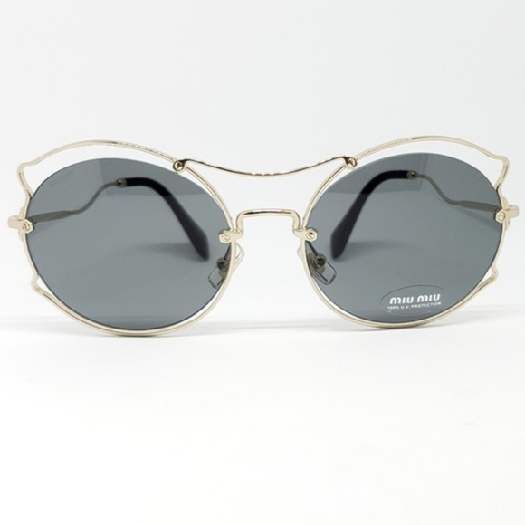 Miu Miu Accessories - Miu Miu Sunglasses Butterfly Pale Gold Frame